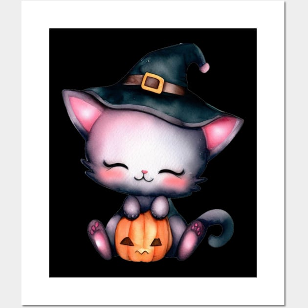 Little Cuties - Halloween Kitty Wall Art by CAutumnTrapp